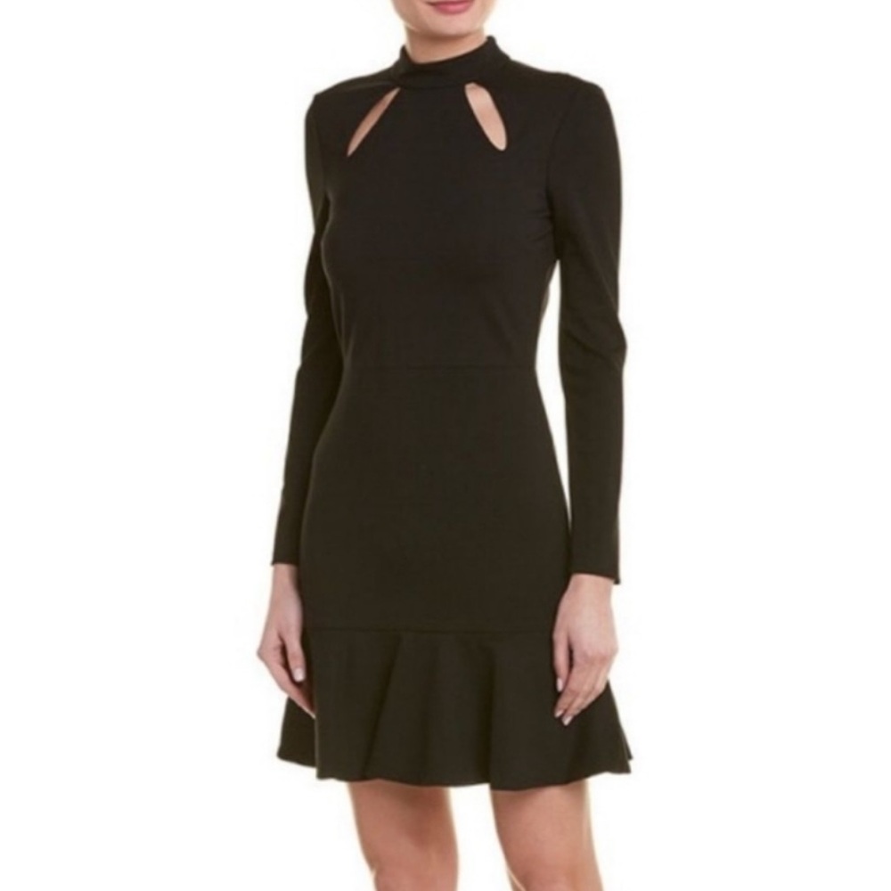 Alice + Olivia Marisela Ruffle-Hem Cutout Dress